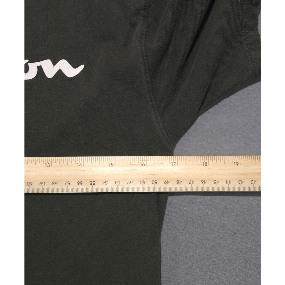 Champion Script Logo T-Shirt Mens Small Dark Olive Green Short Sleeve - Picture 6 of 9